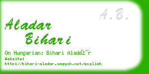 aladar bihari business card
